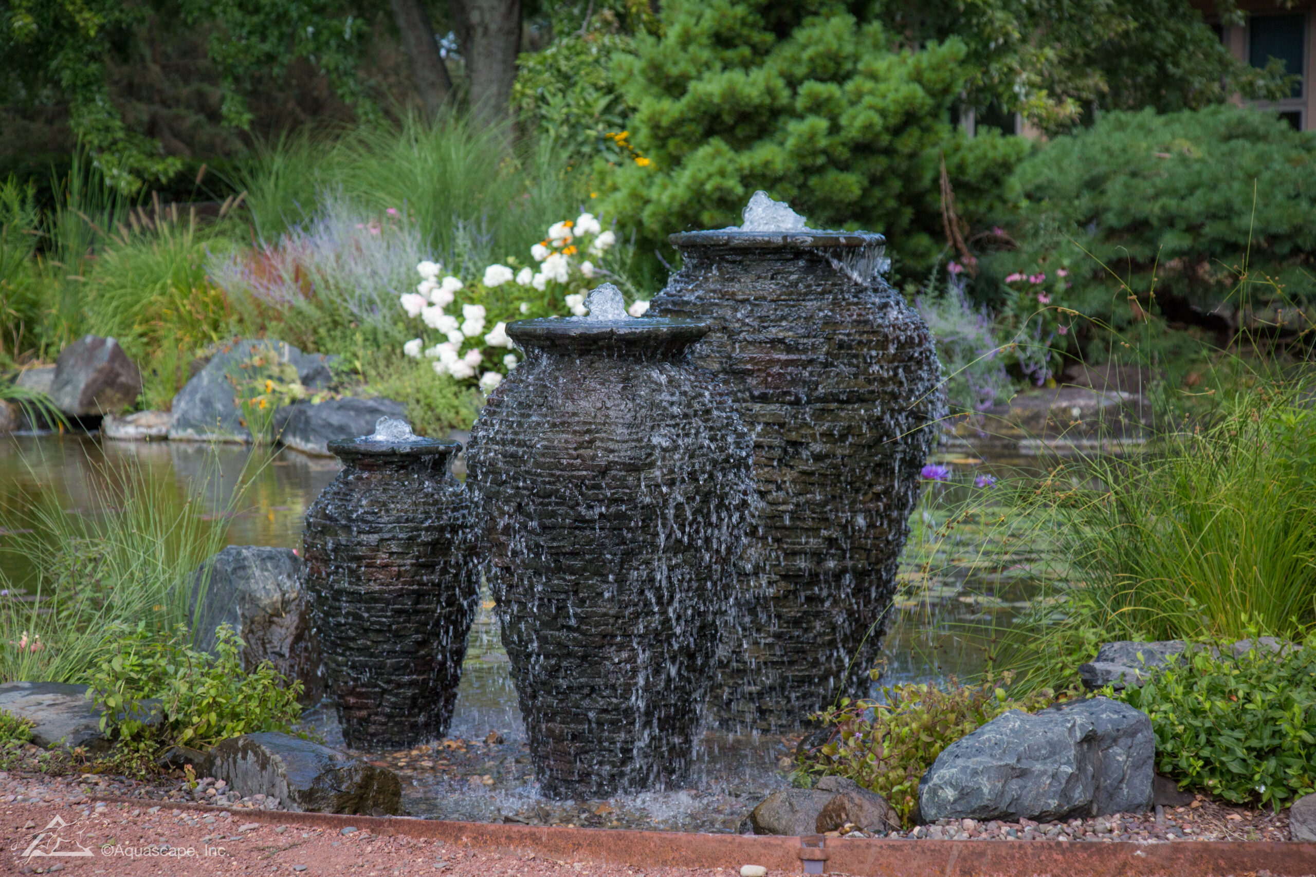 Custom koi pond installation in Tyler, Texas