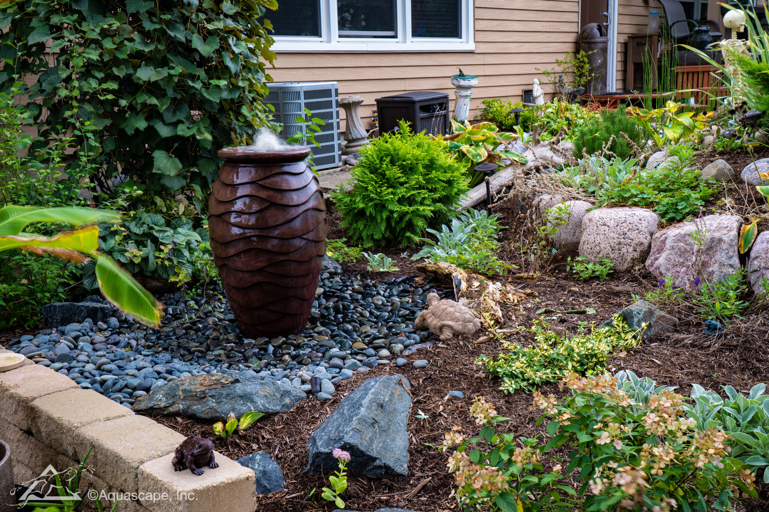 Custom koi pond installation in Tyler, Texas