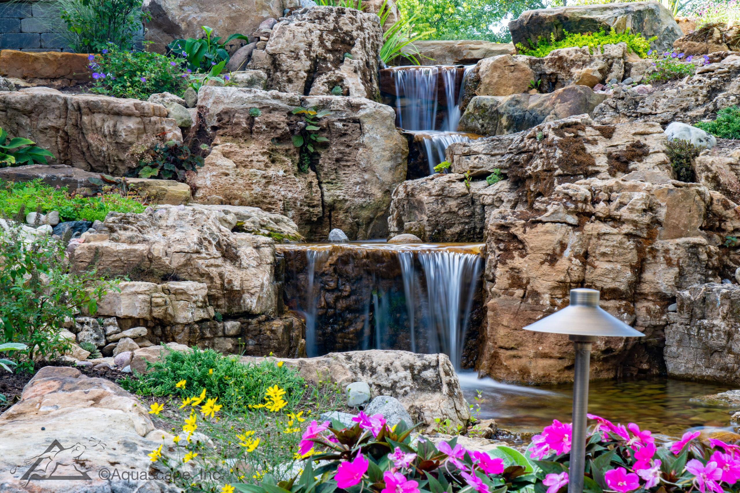Custom koi pond installation in Tyler, Texas