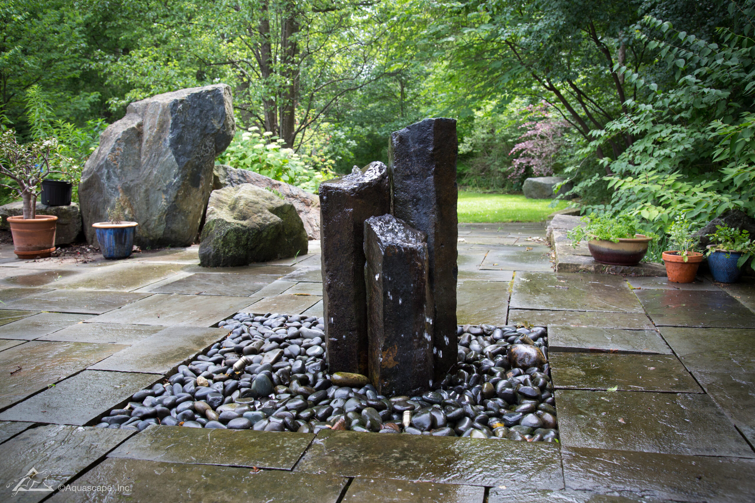 Custom koi pond installation in Tyler, Texas