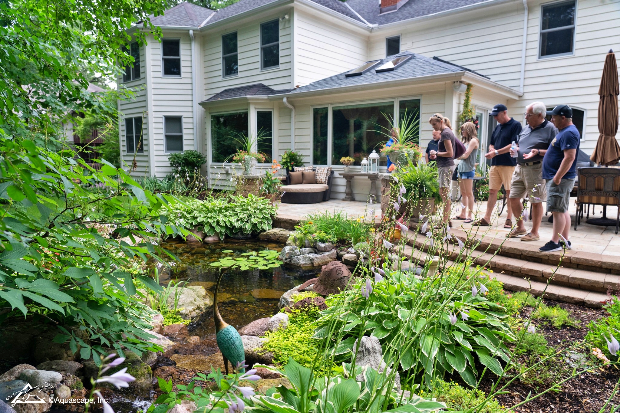 Custom koi pond installation in Tyler, Texas