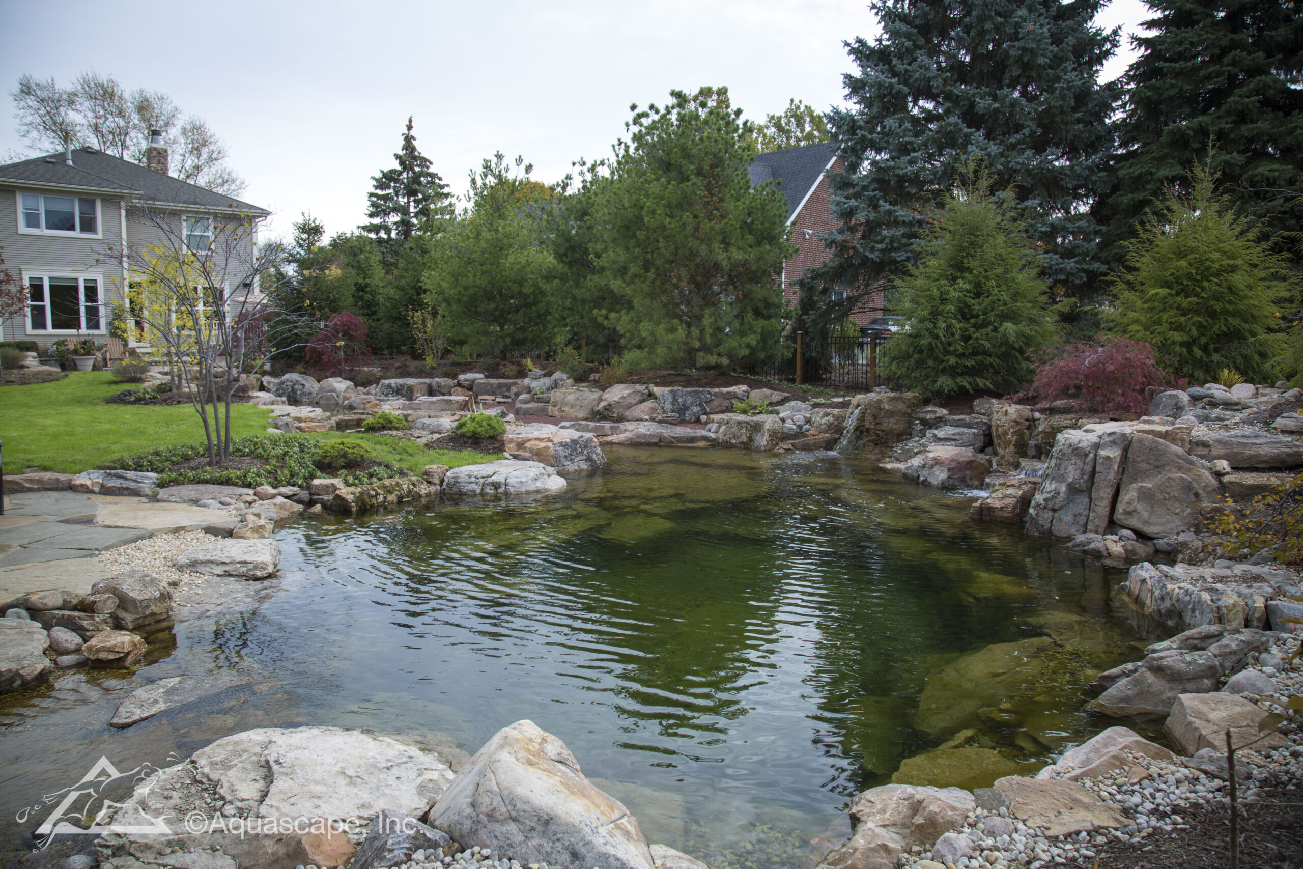 Custom koi pond installation in Tyler, Texas