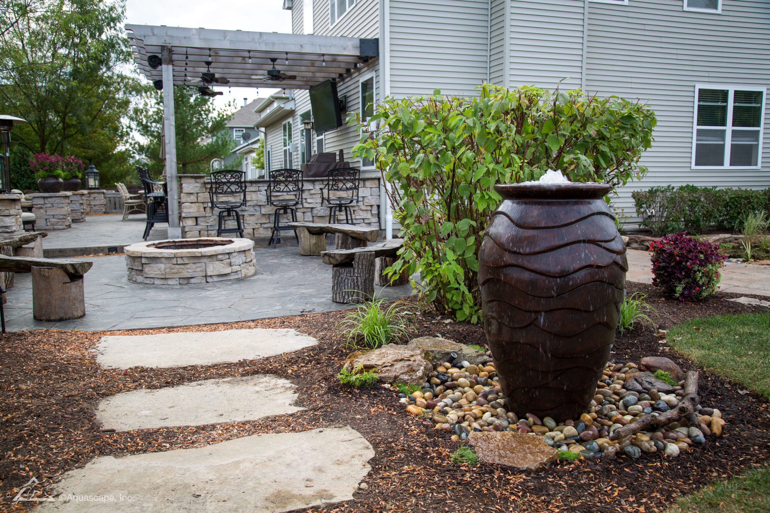 Custom koi pond installation in Tyler, Texas