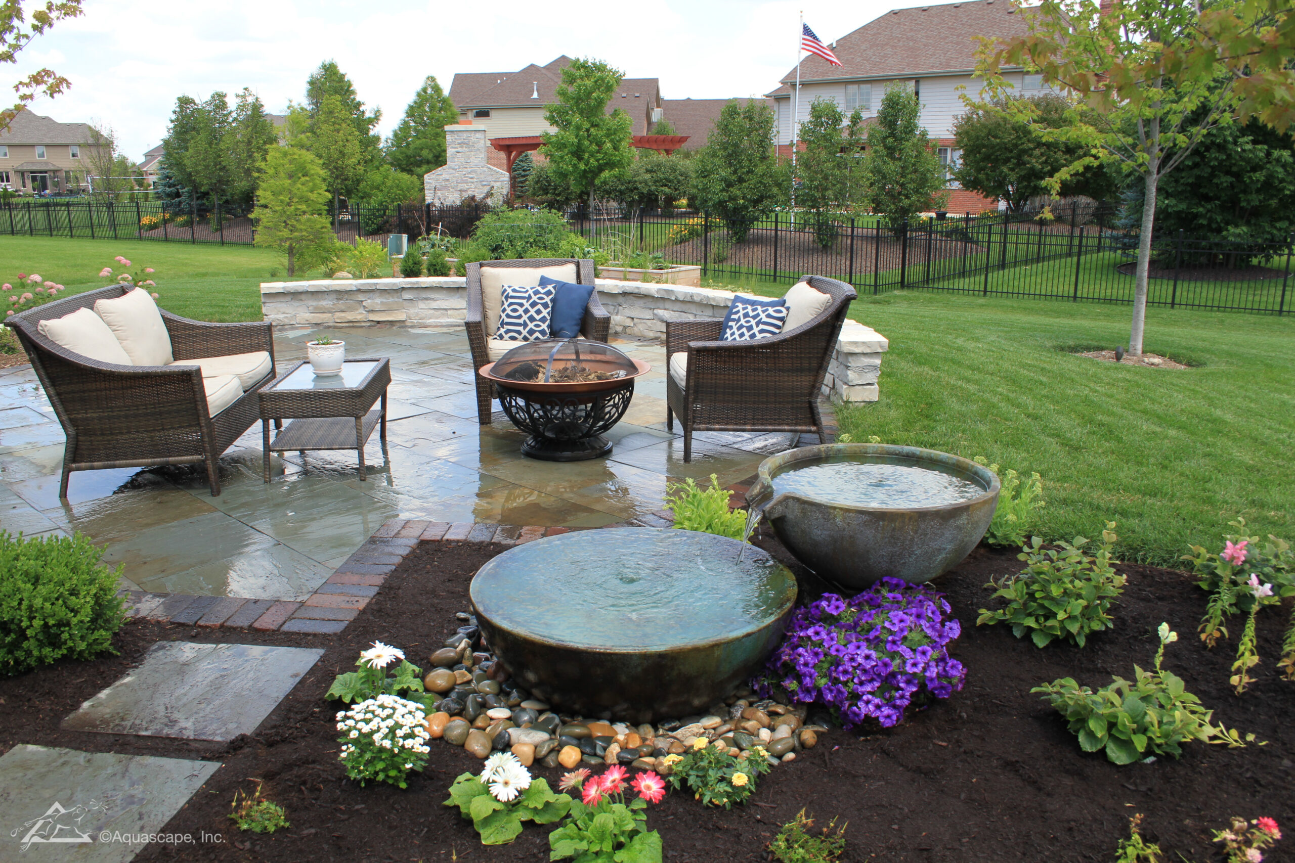 Custom koi pond installation in Tyler, Texas