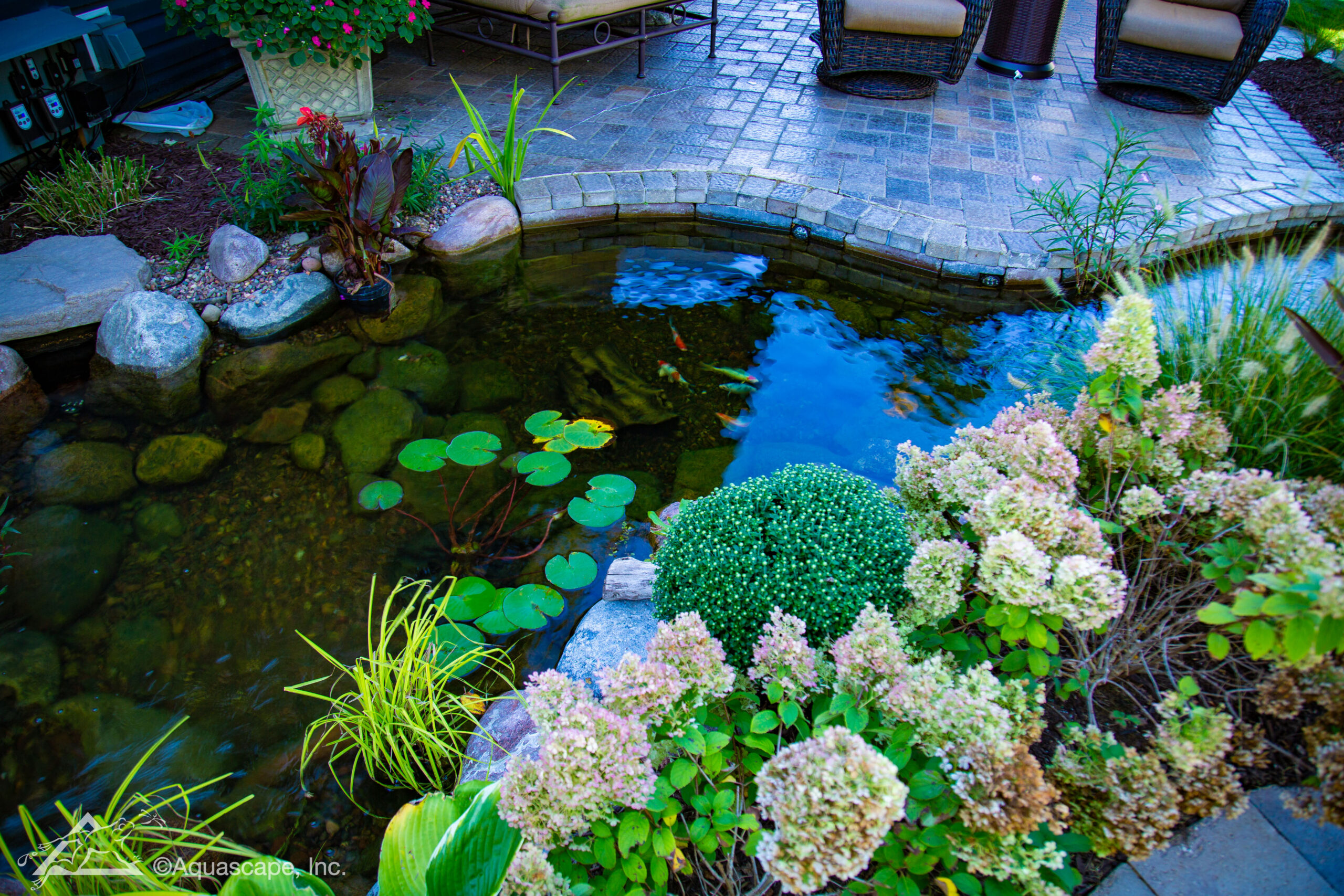 Custom koi pond installation in Tyler, Texas