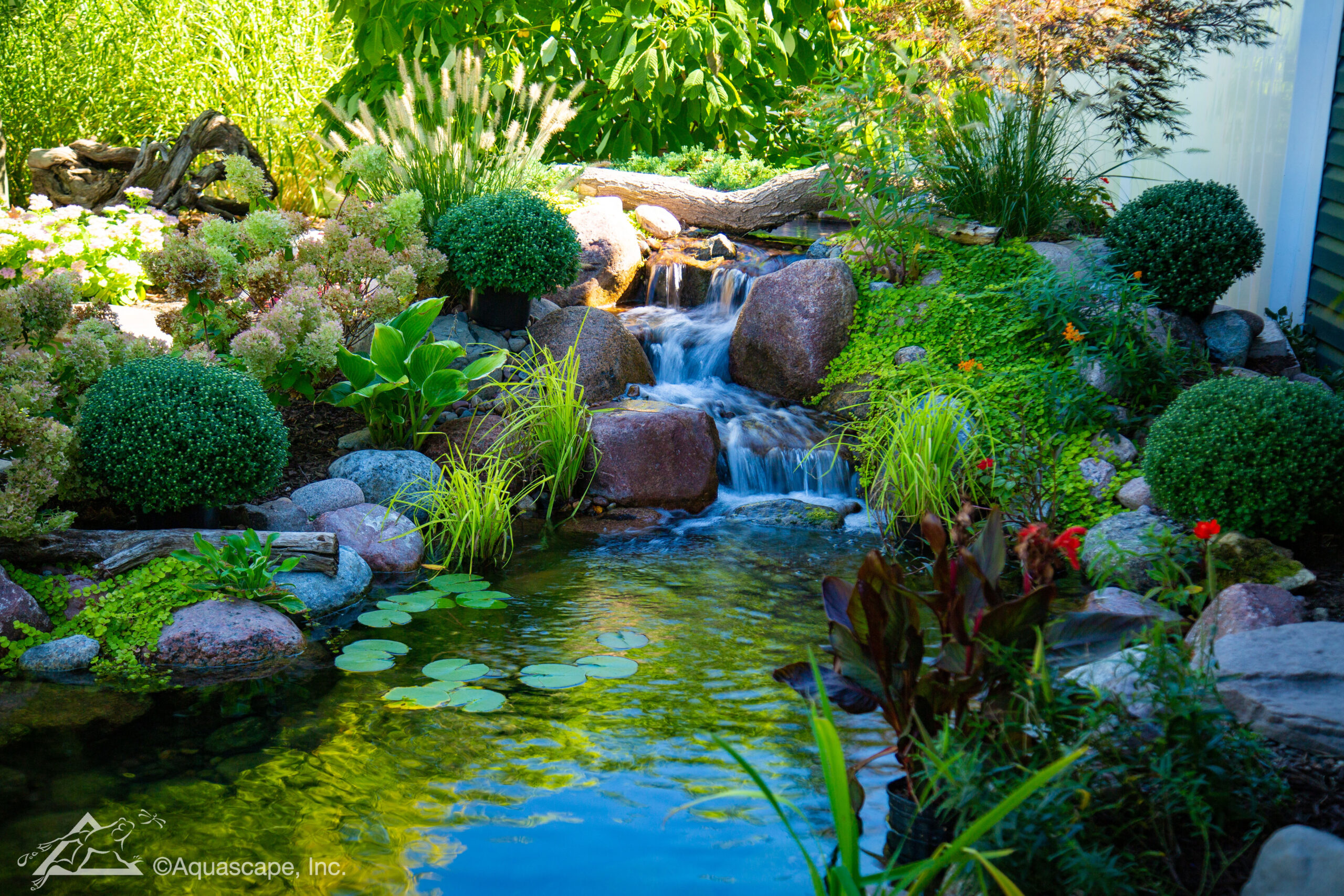 Custom koi pond installation in Tyler, Texas